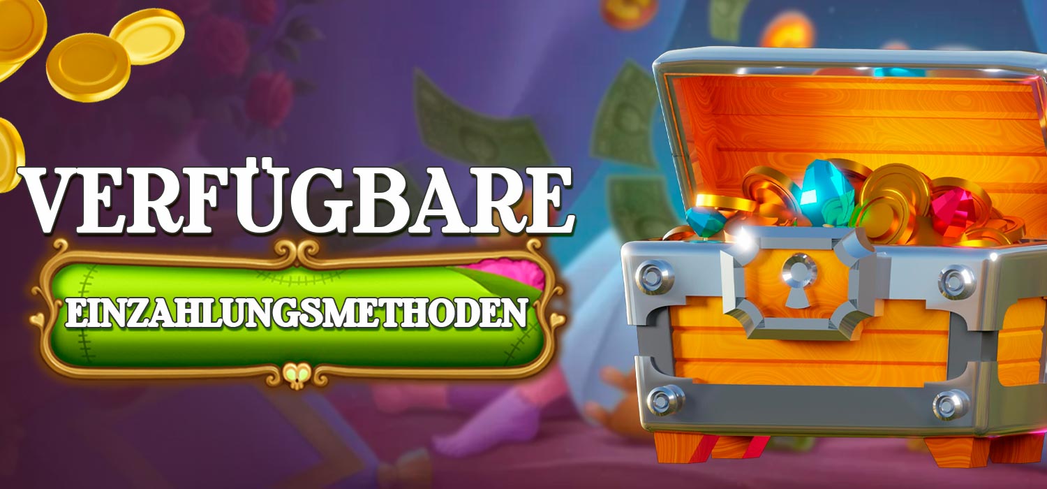 Verfügbare Methoden für Ein- und Auszahlungen.
