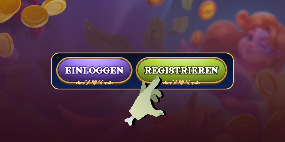 Schaltfläche zur Registrierung eines persönlichen Kontos.